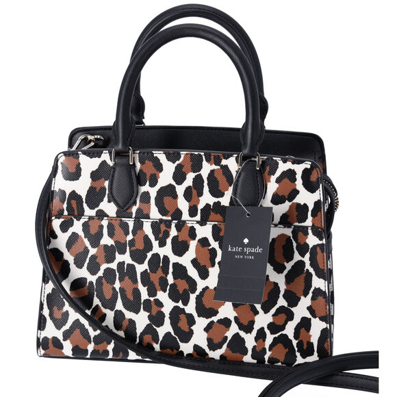 Kate Spade Madison Spotted Animal Leopard Printed Small Satchel KI363 - Picture 3 of 4